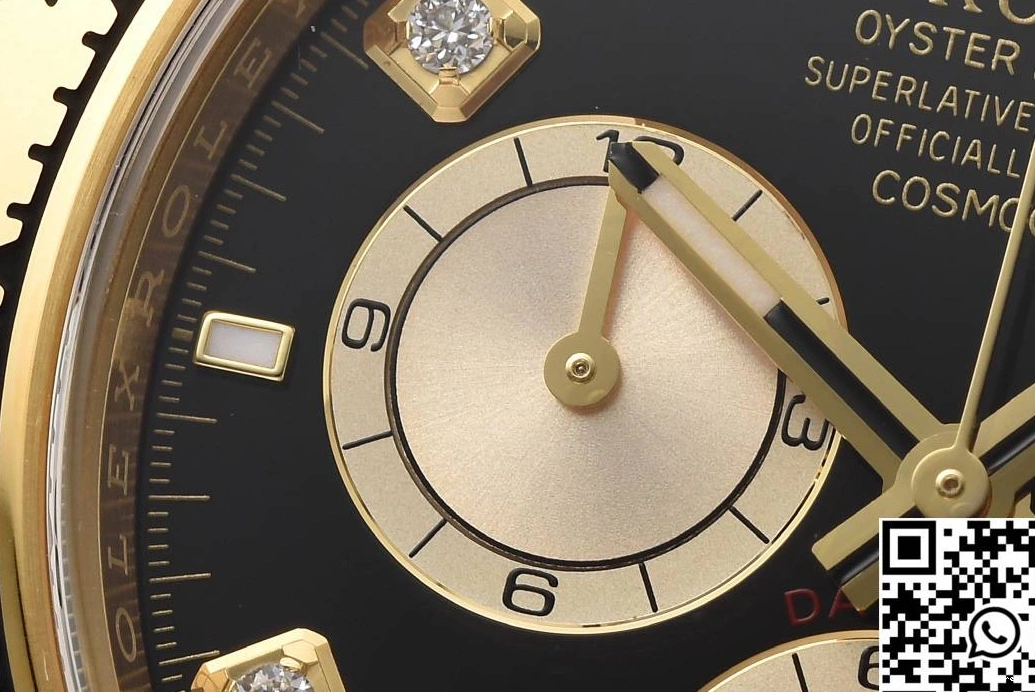 Clean Diamond Cosmograph Bezel Daytona Black Versatile Hourmarker M126518 Factory 1134 Rolex 0810